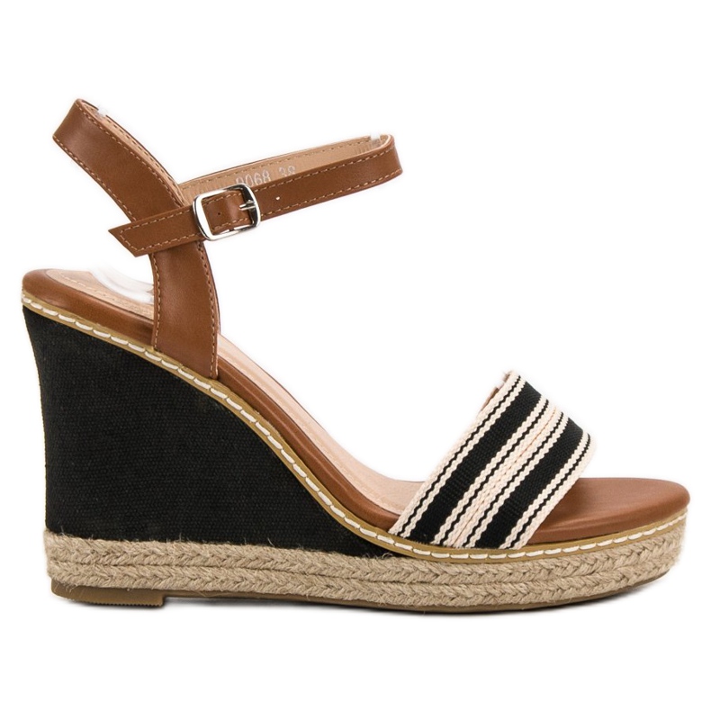 Primavera Casual Wedge Sandals black