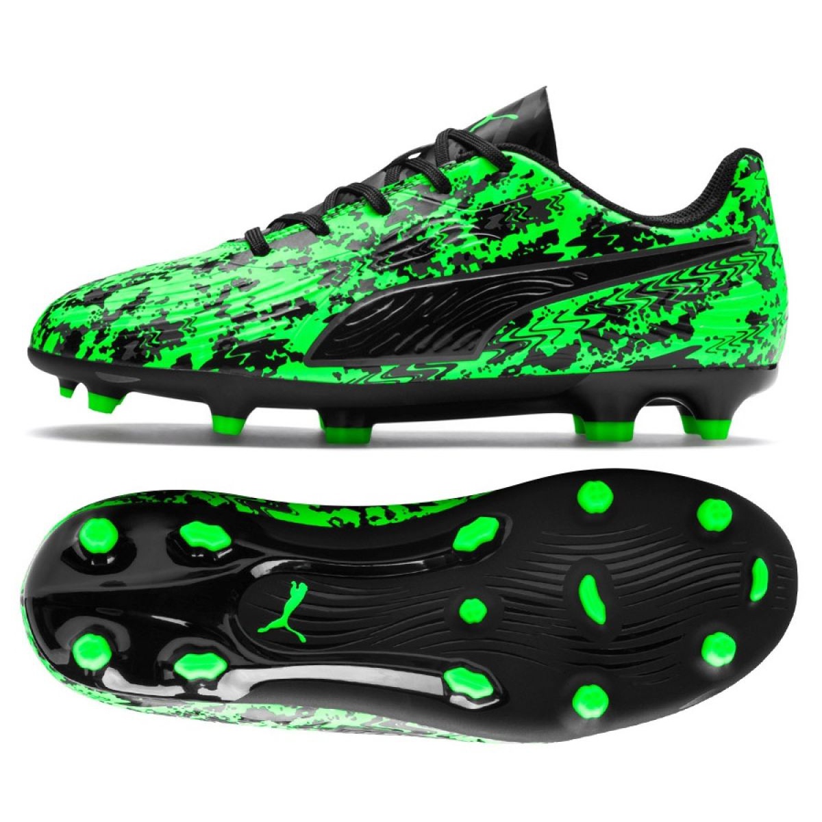 Puma green top and black boots