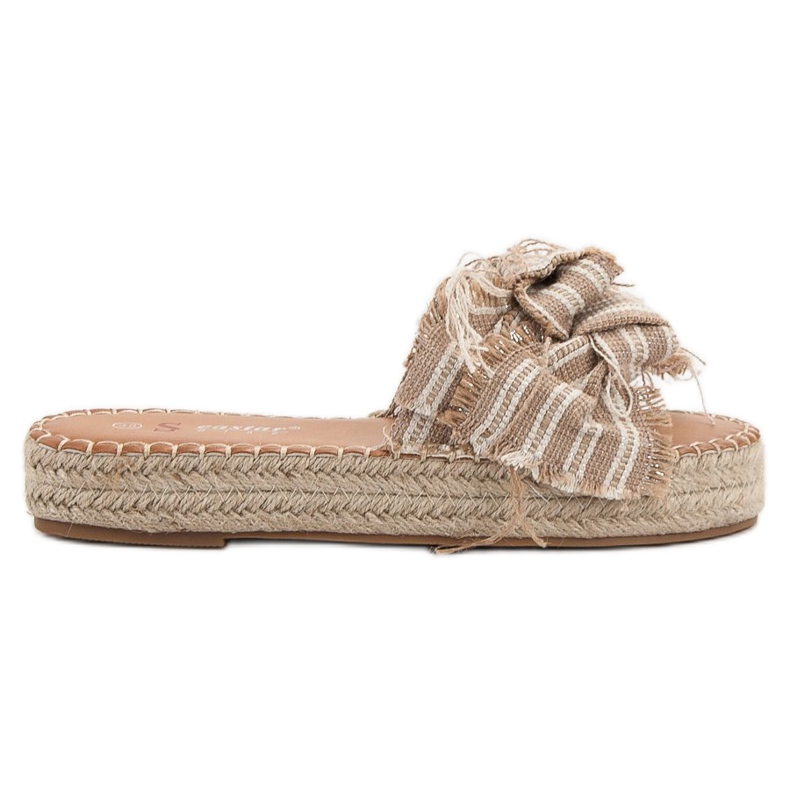 Seastar Striped Slippers brown