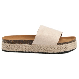 Nio Nio Slippers On The Platform brown Nio Nio Slippers On The Platform brown