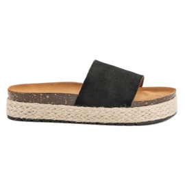 Nio Nio Slippers On The Platform black Nio Nio Slippers On The Platform black