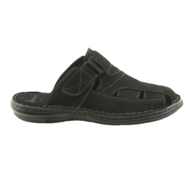 Men's slippers light PU American Club CY05 bottom black