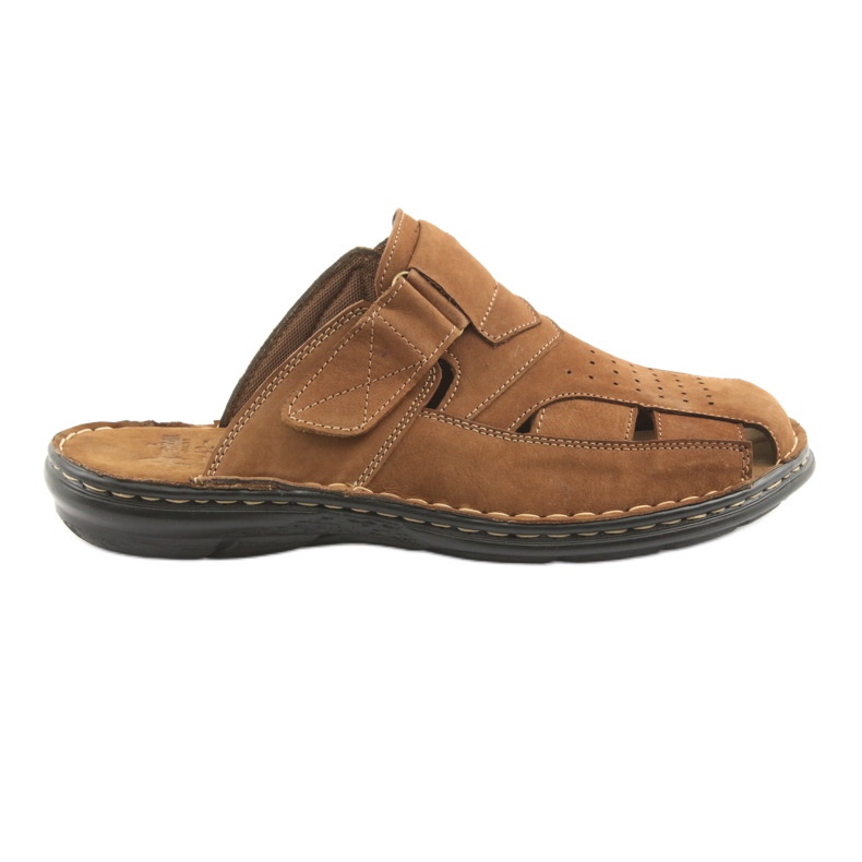 Men's slippers light PU American Club CY05 bottom brown Men's slippers light PU American Club CY05 bottom brown