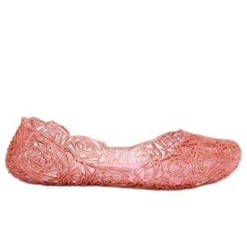 Pink rubber ballerinas QX-02 Rose