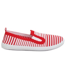 Red slipon sneakers XJ-2909 Red white