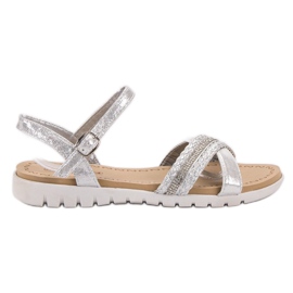 Groto Gogo Sandals With Crystals grey