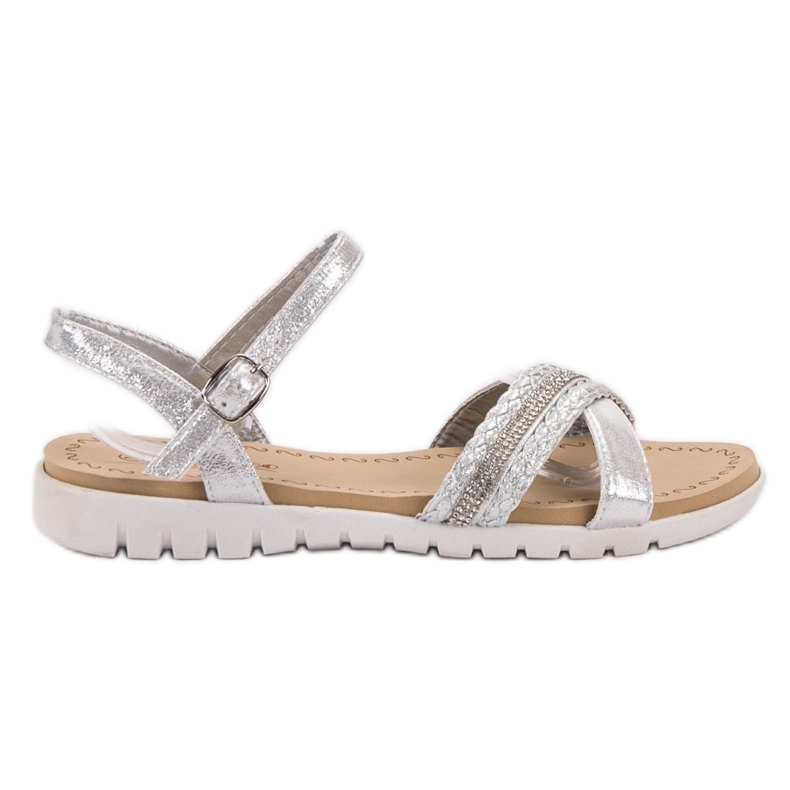 Groto Gogo Sandals With Crystals grey