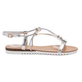 SHELOVET Silver Sandals grey SHELOVET Silver Sandals grey