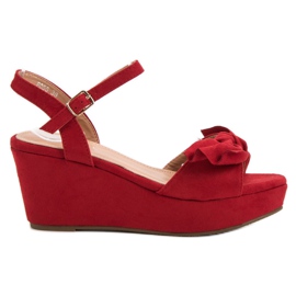 SHELOVET Sandals On The Platform red SHELOVET Sandals On The Platform red