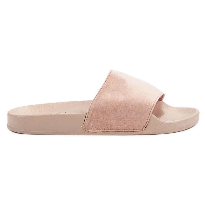 SHELOVET Suede Sports Slippers pink