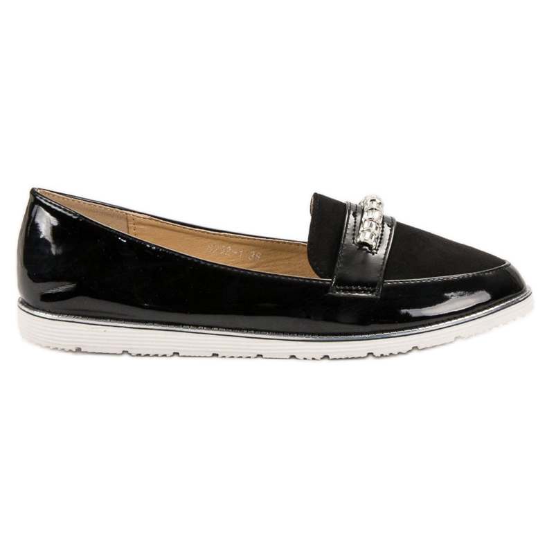 SHELOVET Black lacquered loafers SHELOVET Black lacquered loafers
