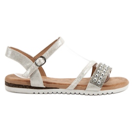 Groto Gogo Sandals With Glitter grey