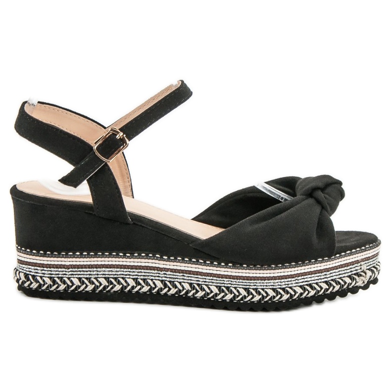 Groto Gogo Suede Espadrilles Sandals black