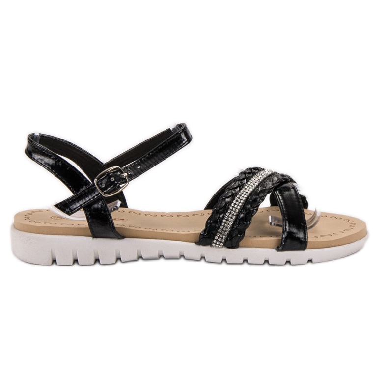 Groto Gogo Sandals With Crystals black