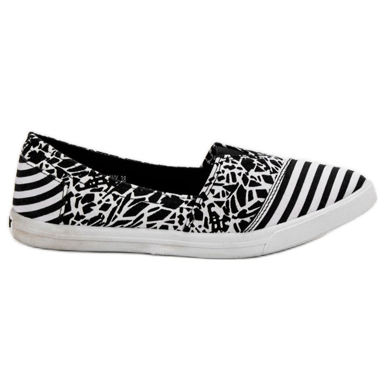 Sweet Shoes Slipons With A Pattern white black