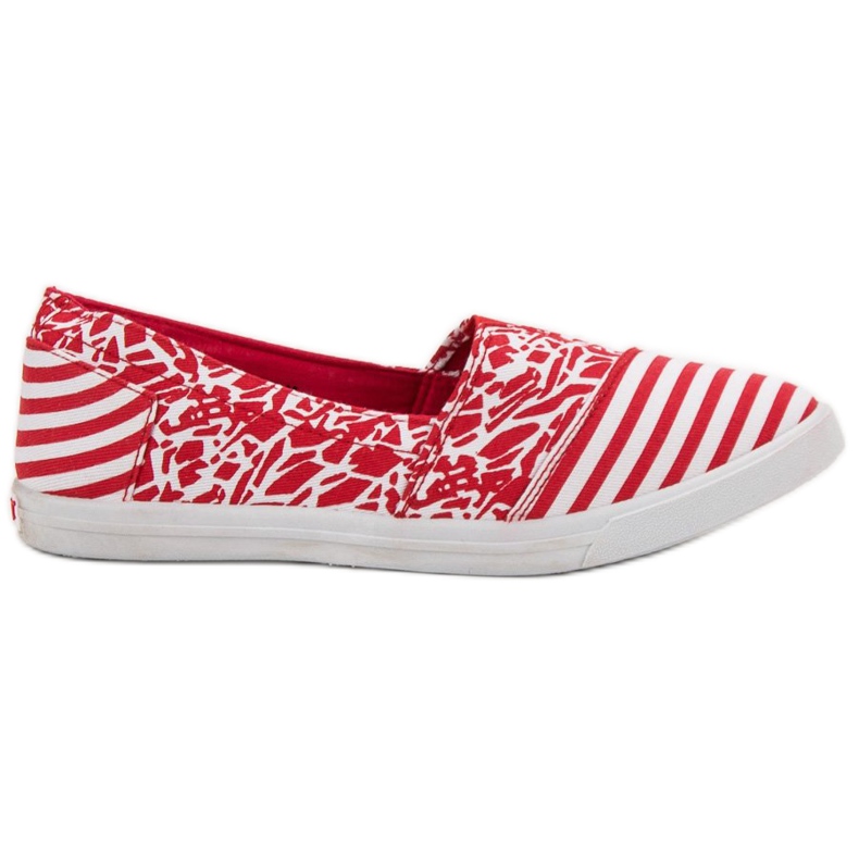 Sweet Shoes Slipons With A Pattern white red