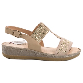 Kylie Sandals On The Platform beige