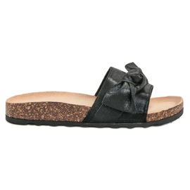 Queen Vivi Casual Slippers With Glitter black