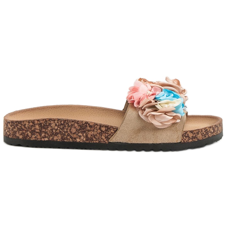 Cm Paris Slippers With Flowers brown