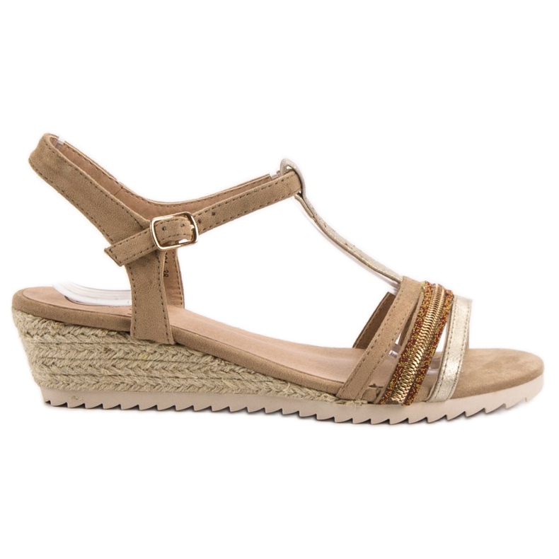 Kylie Espadrilles sandals brown yellow
