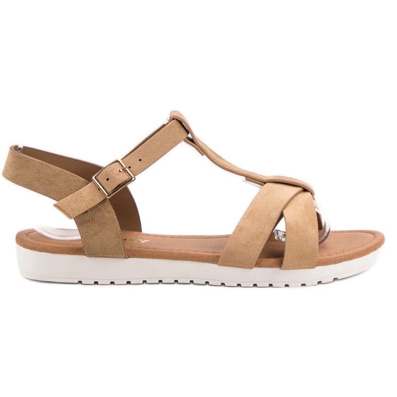 EXQUILY Classic Suede Sandals brown