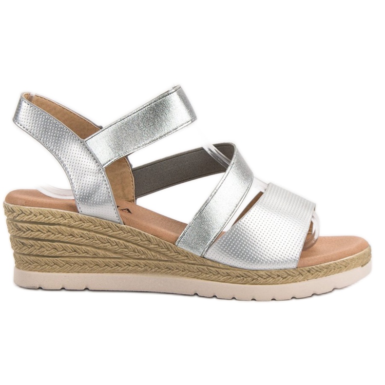 SHELOVET Slip-on Sandals On Wedge grey