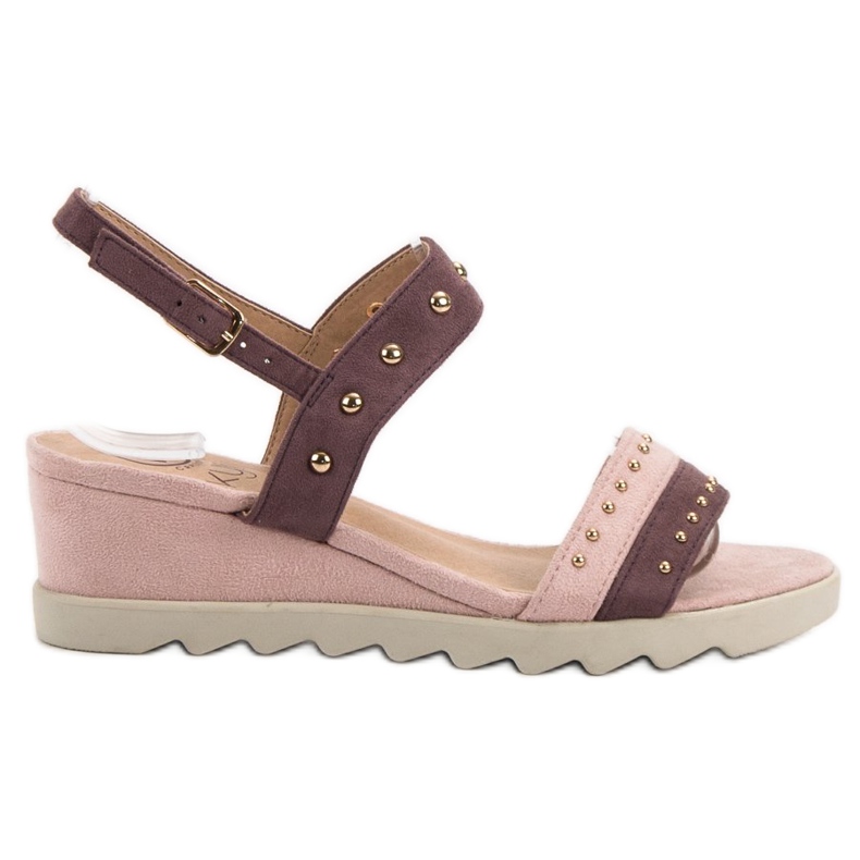 Kylie Sandals With Rhinestones multicolored pink