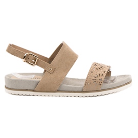 Evento Beige Openwork Sandals