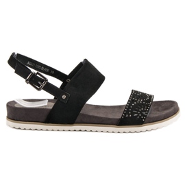 Evento Black Openwork Sandals Evento Black Openwork Sandals