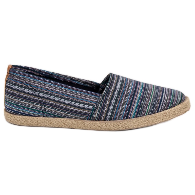 McKey Striped Espadrilles brown navy blue blue green