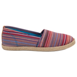 McKey Striped Espadrilles brown red blue