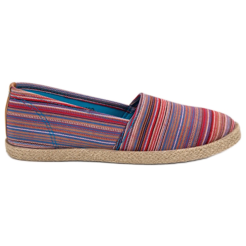 McKey Striped Espadrilles brown red blue