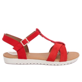 Red women's sandals X567 Chine Se Red