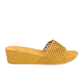 Yellow openwork slippers JS-03 Yellow Yellow openwork slippers JS-03 Yellow