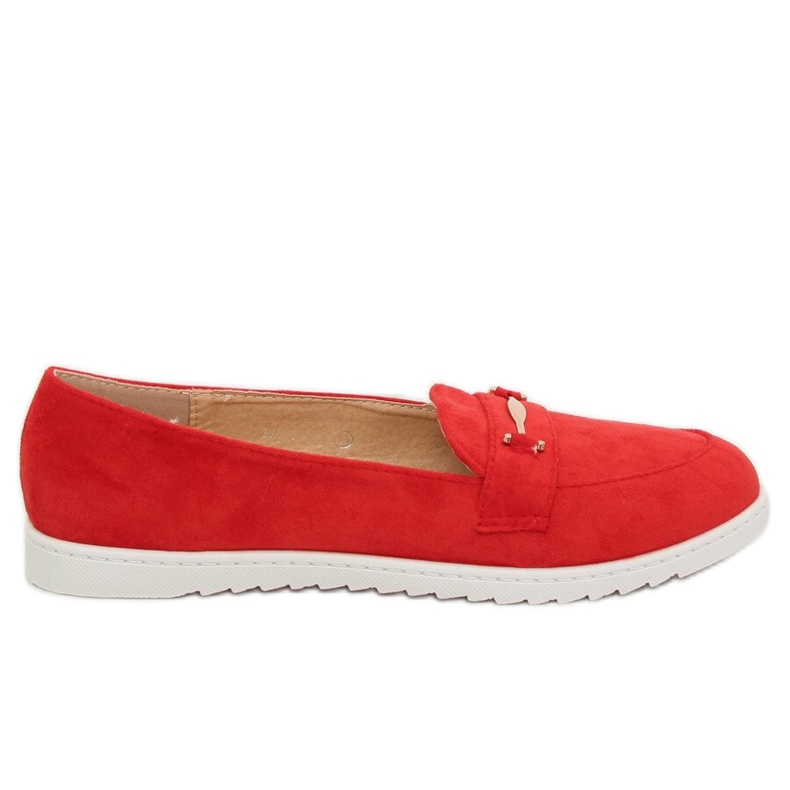 Red Women's loafers BJ600-E25 Red