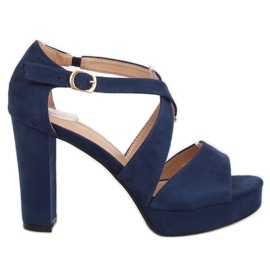 Sandals on the navy VV-23 Blue platform navy blue
