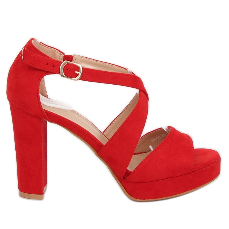 Red VV-23 Red sandals on the platform