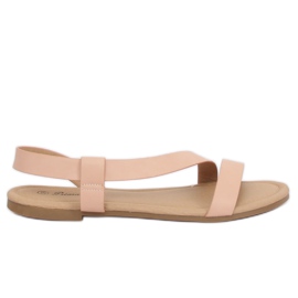 Women's sandals beige and pink 938 Beige
