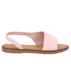 Women's asymmetrical pink sandals 982 Pink