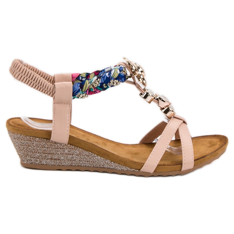 SHELOVET Sandals With Ornaments pink
