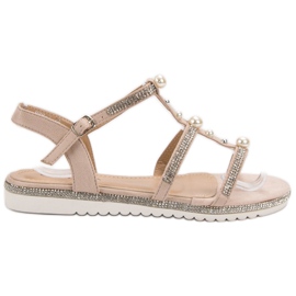 GUAPISSIMA Sandals With Pearls pink