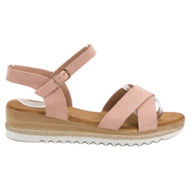 Bello Star Suede sandals pink