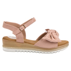Bello Star Sandals With A Bow pink