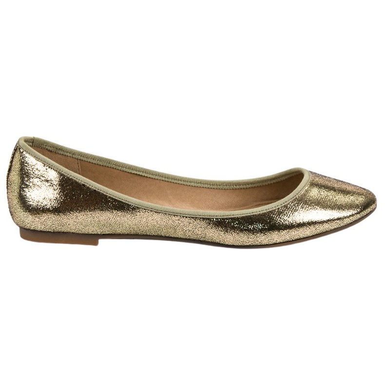 SHELOVET Shiny ballerinas golden SHELOVET Shiny ballerinas golden
