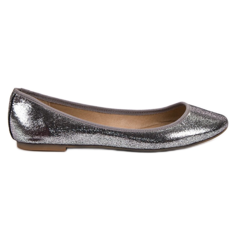 SHELOVET Shiny ballerinas grey SHELOVET Shiny ballerinas grey