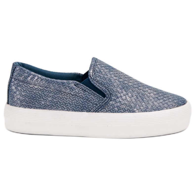 SHELOVET Blue Slip On Sneakers