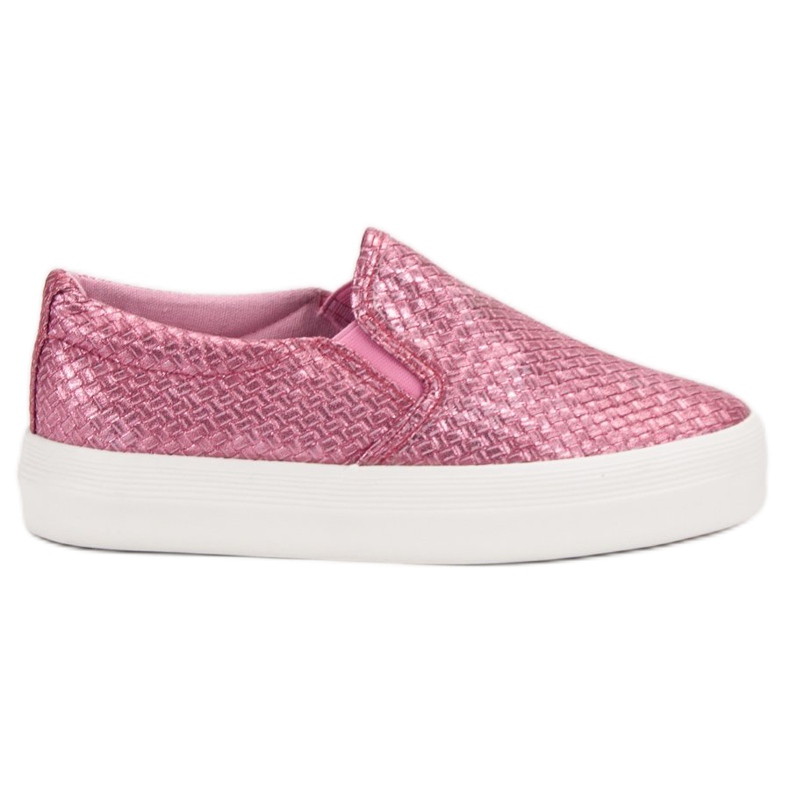 SHELOVET Pink Slip On Sneakers SHELOVET Pink Slip On Sneakers