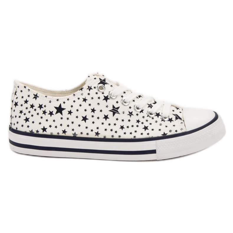 J. Star Beige Sneakers With Stars white black
