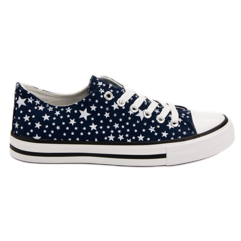 J. Star Navy Blue Sneakers With Stars J. Star Navy Blue Sneakers With Stars