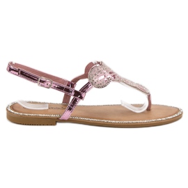 Queentina Comfortable Pink Sandals Queentina Comfortable Pink Sandals